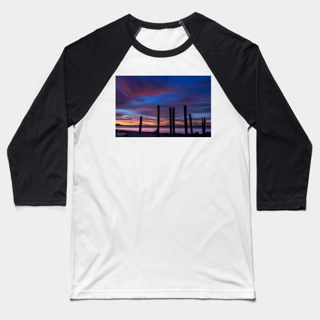 Willunga Sunset Baseball T-Shirt by lordveritas